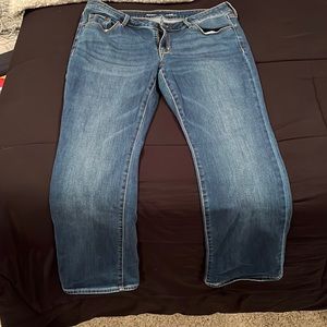 old navy mid-rise kicker boot-cut size 14p jeans